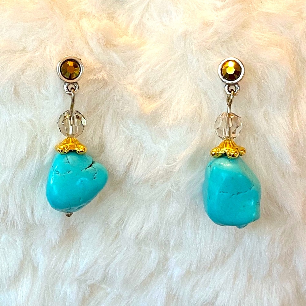 Brighton PERSIANA Turquoise Gold Silver Crystals Necklace Bracelet Earrings - Picture 6 of 17